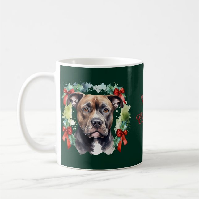 Mug Christmas Pitbull (Gauche)