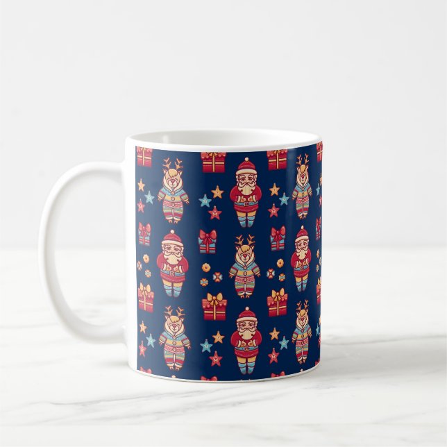 Mug Christmas Retro Père Noël (Gauche)