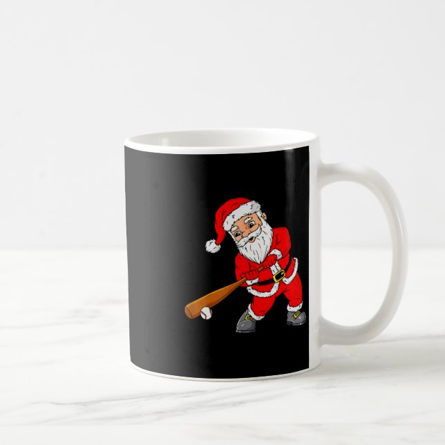 Mug Christmas Santa Claus With Baseball Bat Boys Kids  (Droite)