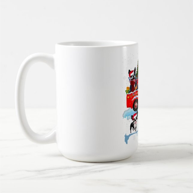 Mug Christmas Santa Driving Pickup Truck Funny Boxer (Gauche)