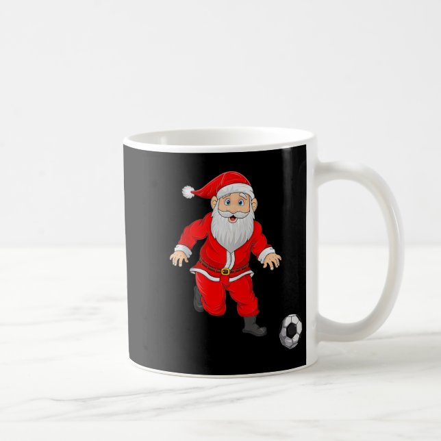 Mug Christmas Santa Playing Soccer Football Xmas Srts  (Droite)