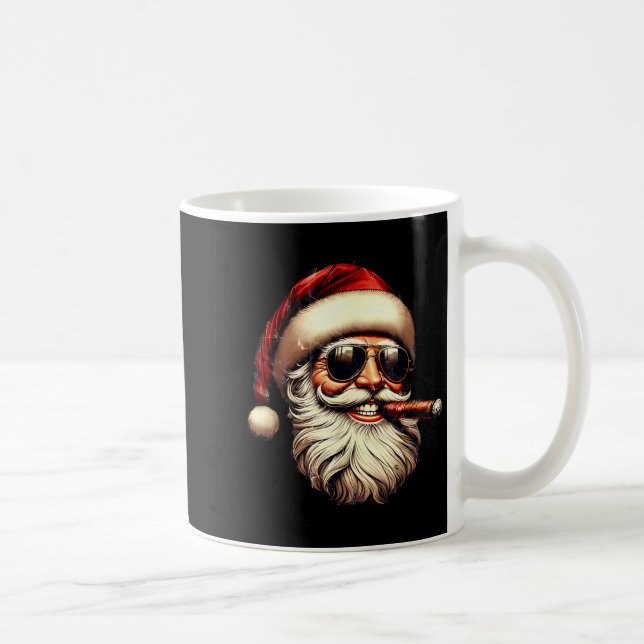 Mug Christmas Santa Smoking Cigar With Sungl Cigar Smo (Droite)