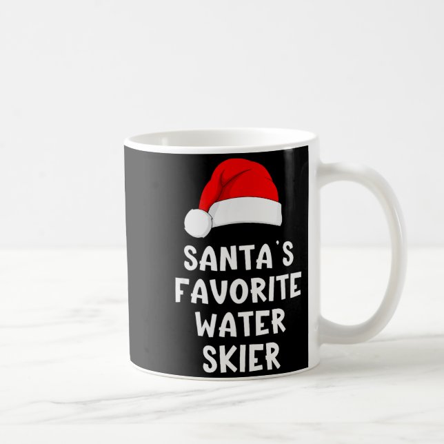 Mug Christmas Santa's Favorite Water Skier Skiing Ski  (Droite)