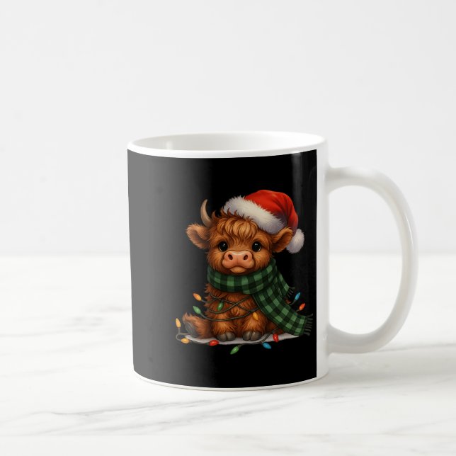 Mug Christmas Scottish Highland Cow Santa Xmas Farm An (Droite)