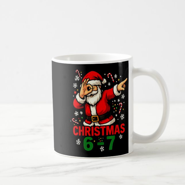 Mug Christmas Shirt - Funny Dabbing Santa 6 7 Meme  (Droite)