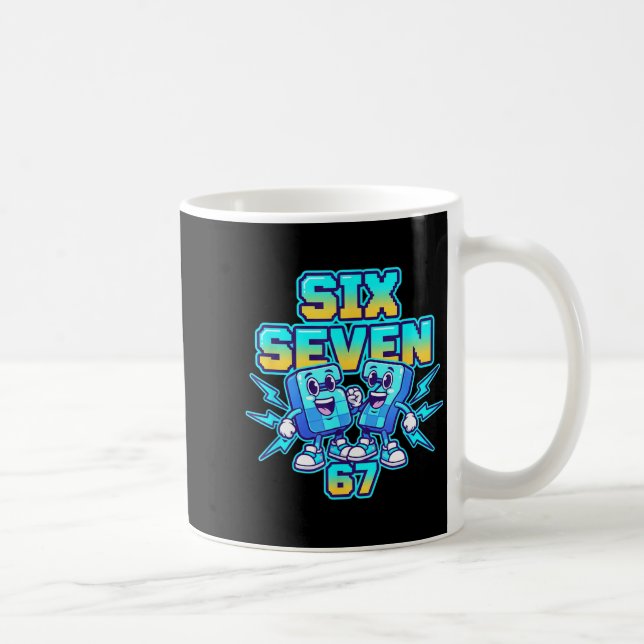 Mug Christmas Six Seven 67 Meme Funny Retro Electric H (Droite)