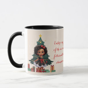 Mug "Christmas Starlight" - Salutation afro-américaine