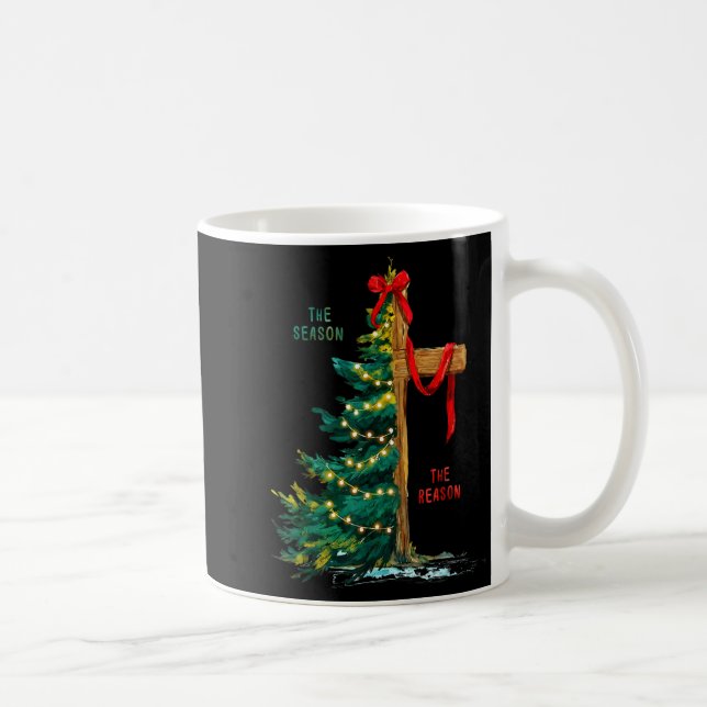 Mug Christmas Tree The Season Jesus Cross The Reason  (Droite)