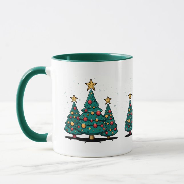 Mug "Christmas Tree Trio Holiday Mug" (Gauche)