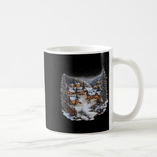 Mug Christmas Village Town Holiday Winter Scene Festiv (Droite)