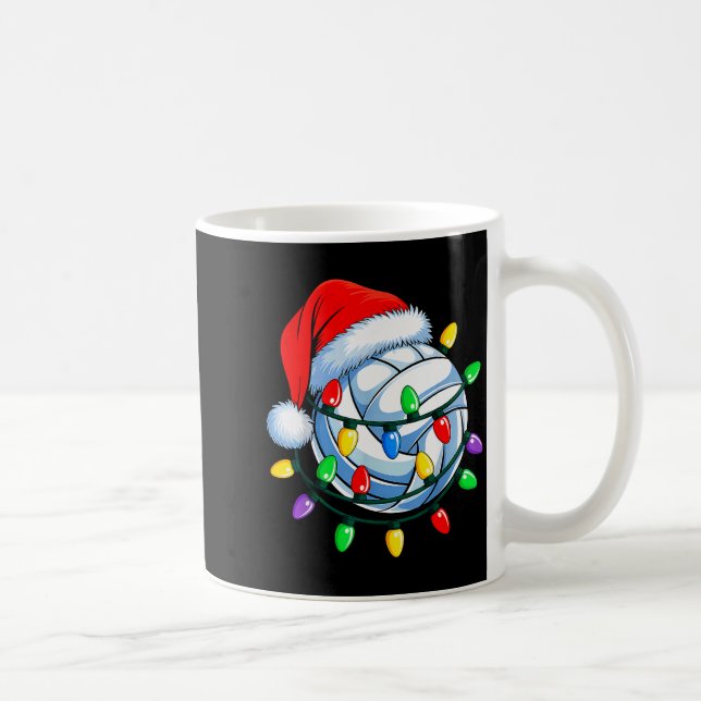 Mug Christmas Volleyball Xmas Santa Srts Hat Mens Wome (Droite)