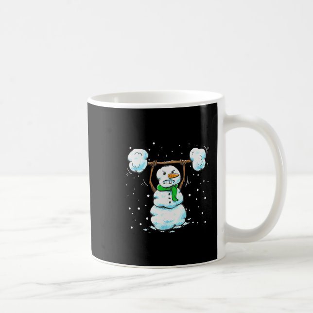 Mug Christmas Weightlifting Snowman Shirt Funny Snowma (Droite)
