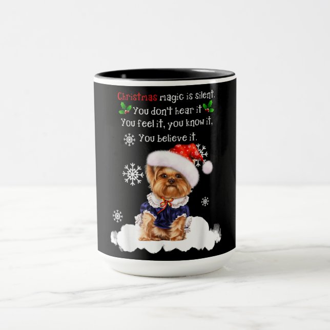 Mug Christmas Yorkshire Terrier Funny Yorkie Puppy (Centre)