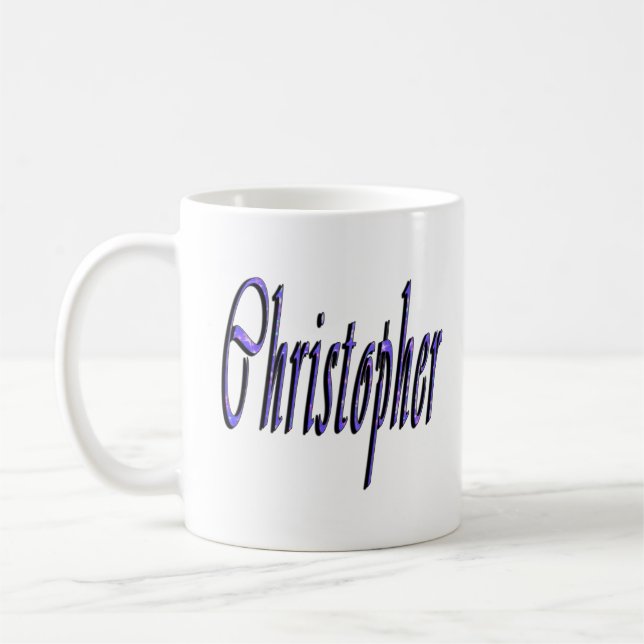 Mug Christopher, Nom, Logo, (Gauche)