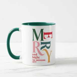 Mug Chritsmas vintages colorés à merisier privilégier