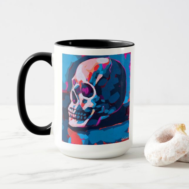 Mug Chromatic Skull Painting (Avec donut)