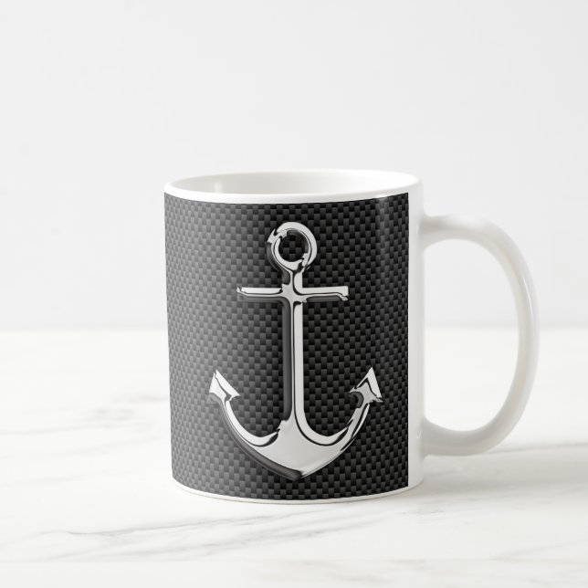 Mug Chrome Comme Ancre sur fibre de carbone (Droite)