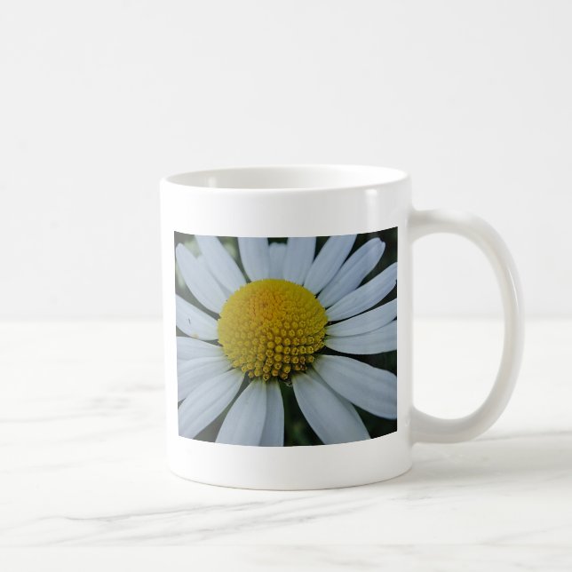 Mug Chrysanthème blanc avec centre jaune (Droite)