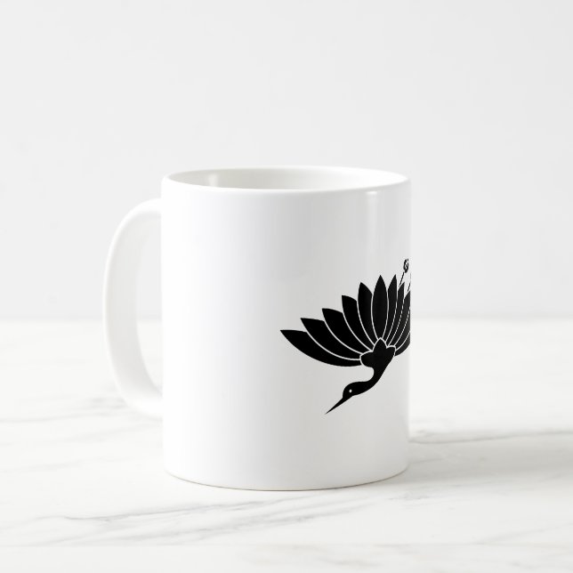 Mug chrysanthème en forme de grue (Devant gauche)