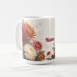Mug Chrysanthème personnalisé de naissance de novembre