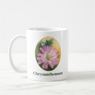 Mug Chrysanthemum Pink and Cream Pastel Floral