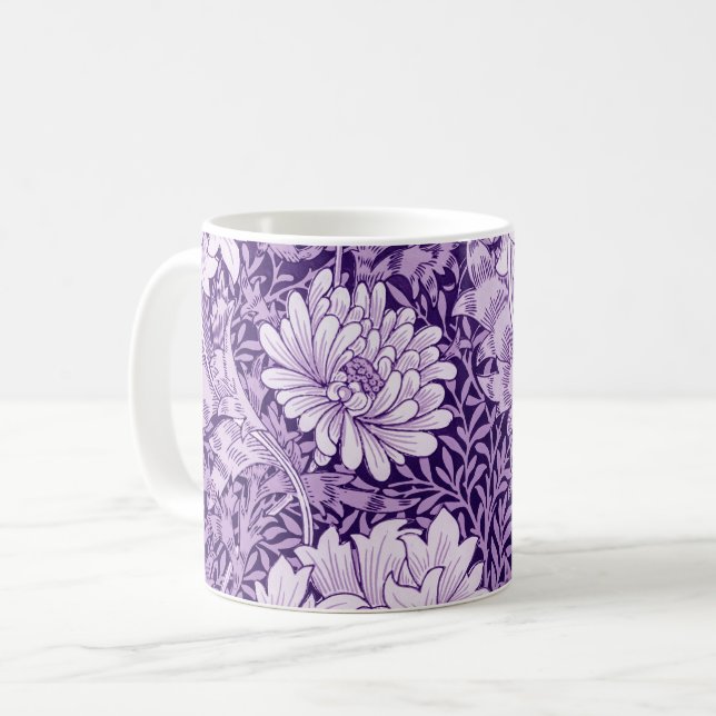 Mug Chrysanthemum Purple, William Morris (Devant gauche)