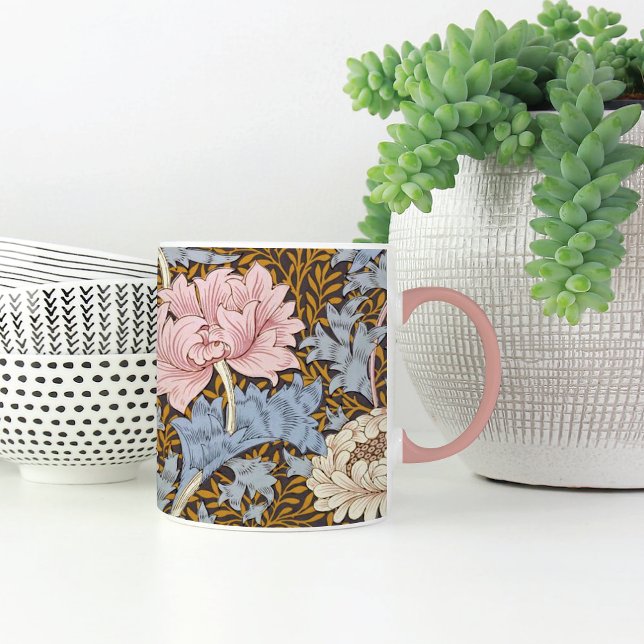 Mug Chrysanthemum rose William Morris (Créateur téléchargé)