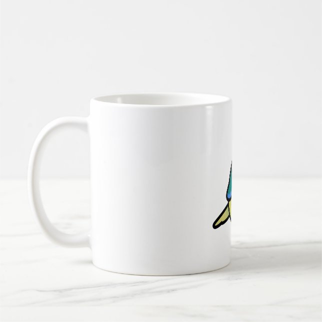 Mug Chubby Green Cheek Turquoise Ananas Conure (Gauche)