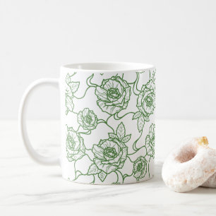 Mug Chuchotements de Rose, Motif Floral au Trait Éléga