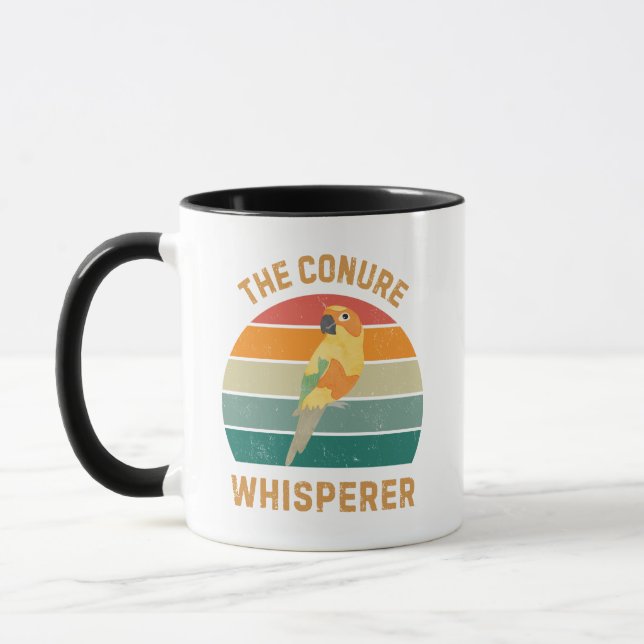 Mug Chuchoteur de Conure - Amateur de perroquet drôle  (Gauche)
