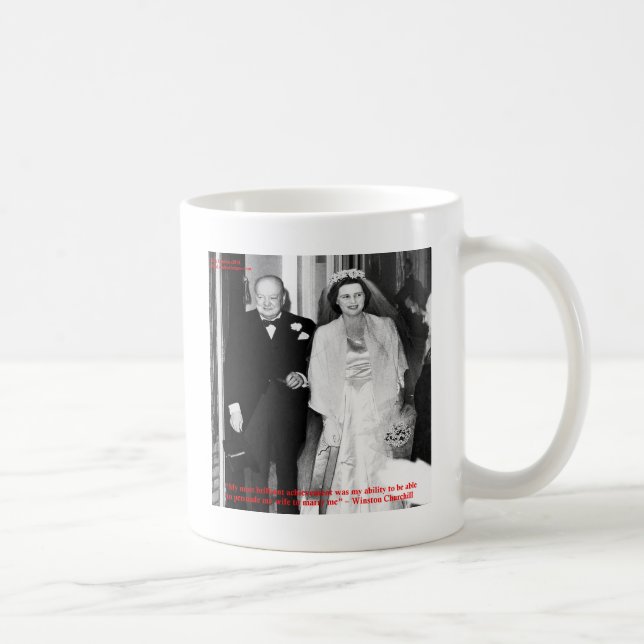Mug Churchill & Célèbre citation sur le mariage (Droite)
