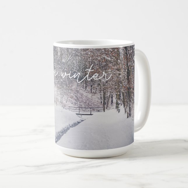 Mug Chute de neige au parc (Devant droit)