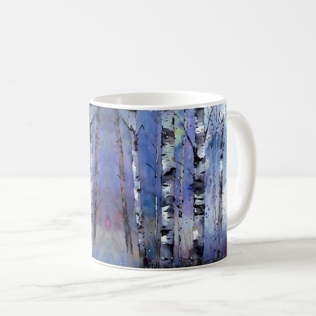 Mug Chute de neige dans le bouleau enchanté (Devant droit)