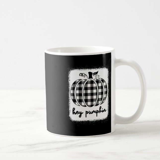 Mug Chute Noir Et Blanc Plaid Hey Citrouille 1 (Droite)