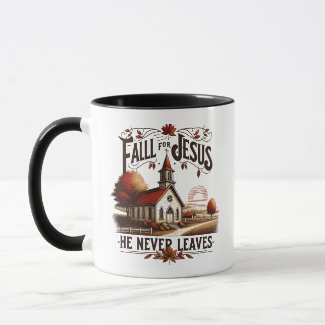Mug Chute pour Jésus, il n'a jamais été feuille (Gauche)