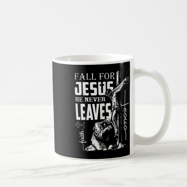 Mug Chute Pour Jésus Il N'A Jamais Feuille Christian T (Droite)