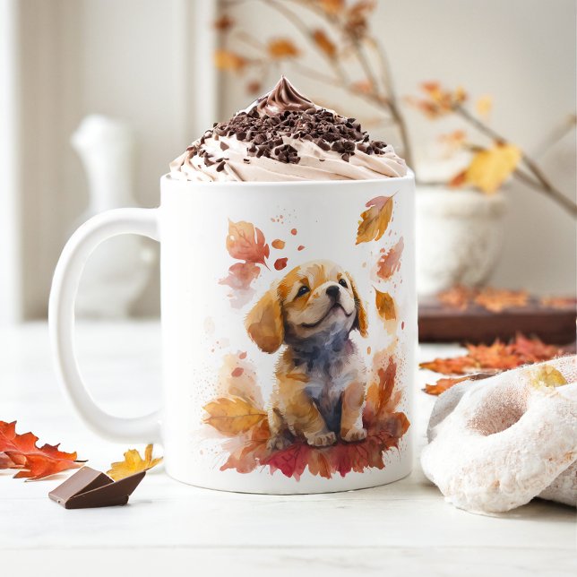 Mug Chute Vibes Aquarelle Chiot - (Créateur téléchargé)
