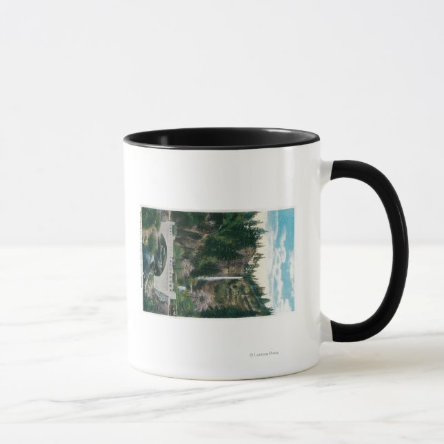 Mug Chutes de Multnomah avec pont Benson et route (Droite)