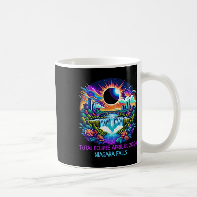 Mug Chutes New York Ny Total Éclipse solaire 8 avril (Droite)