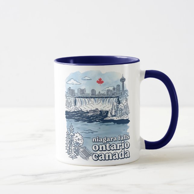 Mug Chutes Niagara Canada Simple Skyline Cute Paysage  (Droite)