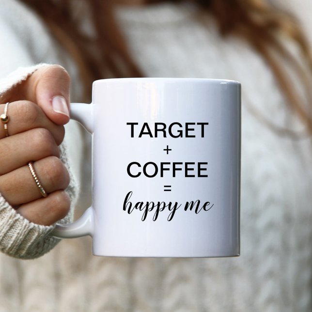 Mug Cible + Café = Moi Heureux (Créateur téléchargé)