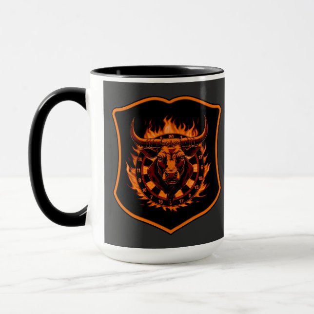 Mug Cible de fléchettes blason taureau design spécial (Gauche)
