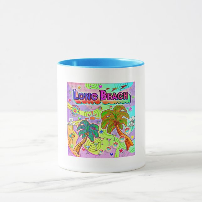 Mug cible de vacances de longue plage (Centre)