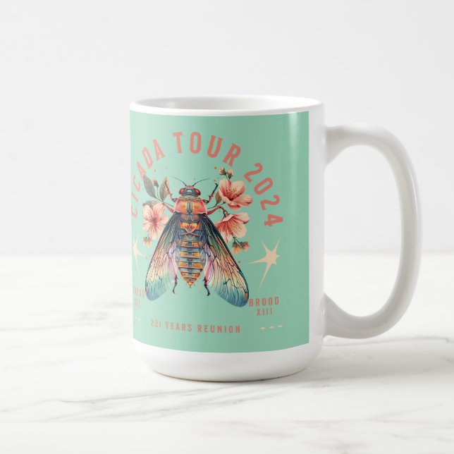 Mug Cicada Lover Cicada Fest 2024 Broods XIX & XIII (Droite)