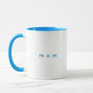 Mug Ciel bleu minimaliste Texte personnalisé maman bla