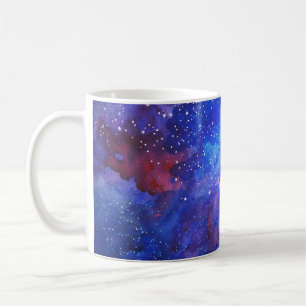 Mug Ciel de nuit de l'aquarelle de Galaxy.