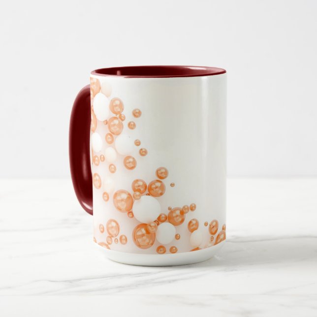 Mug Ciel Glacé Bleu Cuivre Bulles (Devant gauche)