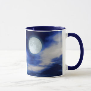 Mug Ciel nocturne avec lune et nuages