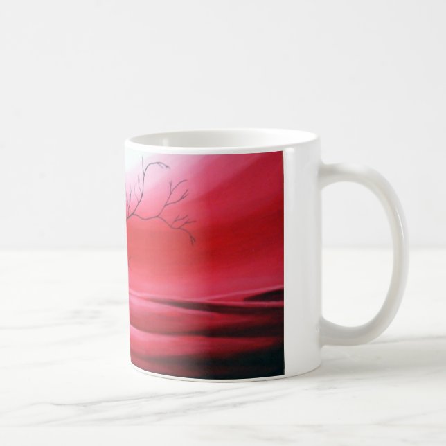 Mug Ciel rouge arbre Abstrait (Droite)