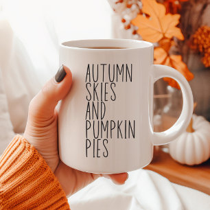 Mug Ciels D'Automne Et Citrouilles Citations D'Automne